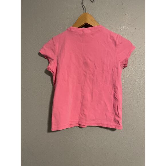 Vintage GAP Juniors Baby Tee XXL Pink Butterfly Embroidered Stretch Cropped 2003 - Picture 5 of 8
